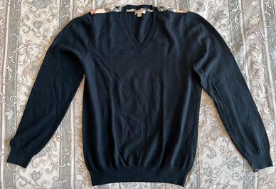 Burberry Brit pullover V blue taglia XL
