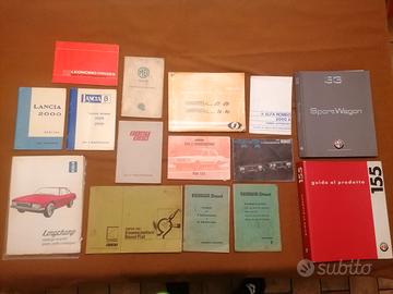 Manuali uso e manutenzione officina etc auto epoca