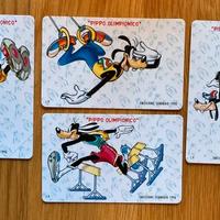 Set 4 schede telefoniche Disney Pippo Olimpionico
