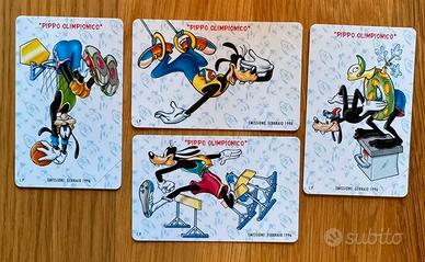 Set 4 schede telefoniche Disney Pippo Olimpionico