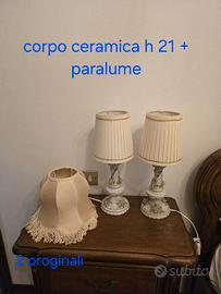 Set Capodimonte - Lampadario 6 luci e 2 abat-jours