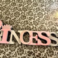 Scritta legno princesse