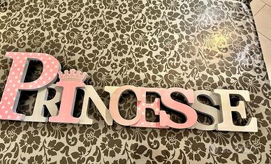 Scritta legno princesse