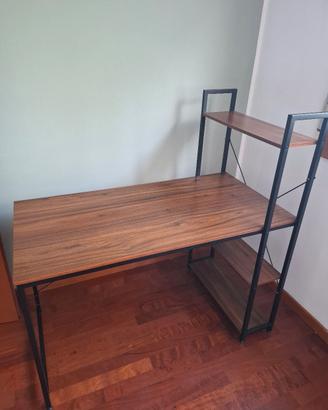 Scrivania con mensole laterali reversibili