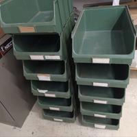 Contenitore porta minuterie in plastica verde 30l