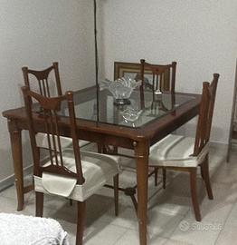 Tavolo e sedie anni 60