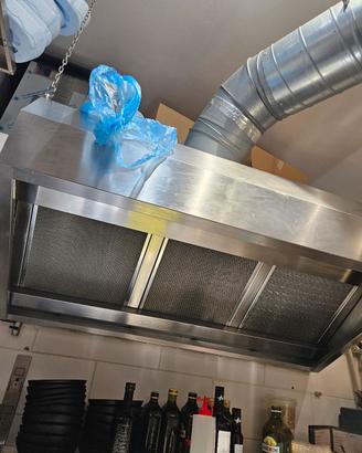 Cappa a carboni attivi con tubazione esterna.