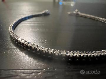 BRACCIALE TENNIS DIAMANTI E ORO 18 ( 750 )