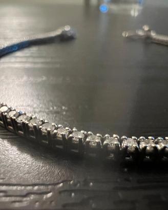 BRACCIALE TENNIS DIAMANTI E ORO 18 ( 750 )