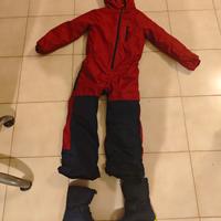 tuta sci bambino/a taglia 10 +scarponi n 33+guanti