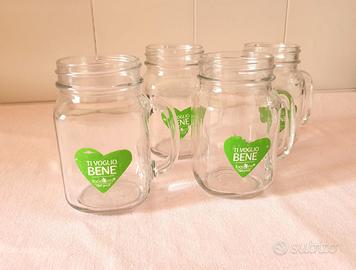 SET 4 boccali Foodness in vetro per tappo capsula