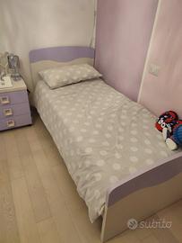 Letto singolo Bit Frassino/Malva