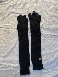 Guanti Malo 100% Cashmere Neri Lunghi Taglia M