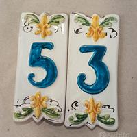 Numero civico in ceramica componibile 15x6.5