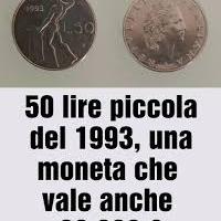 moneta 50 lire piccole 1993