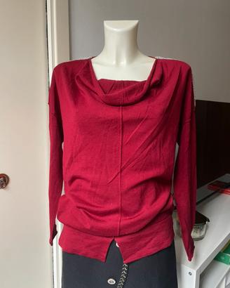 Maglione rosso donna Falconeri  100% lana
