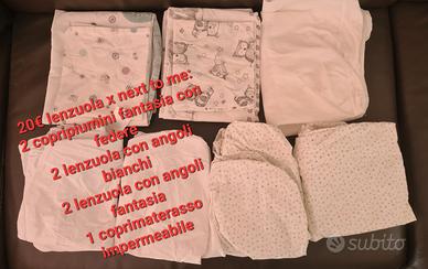 Lenzuola e Coprimaterasso  per culla next to me