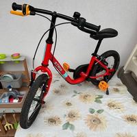 Bicicletta Bici B Twin Decathlon 14 pollici Rossa