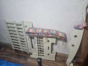 Lettino Bimba in legno con paracolpi