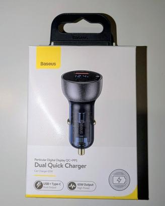 Baseus 65W Car Charger Digital Display - NUOVO