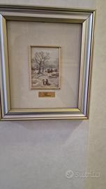 quadro vintage argento 18x20