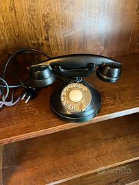 Telefono Vintage in Bachelite Nera Anni '30/'40