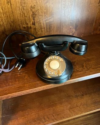 Telefono Vintage in Bachelite Nera Anni '30/'40