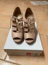 Scarpe con il tacco rosa