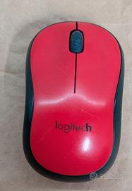 Mouse Wireless Silenzioso Logitech Rosso