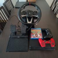 Ps4 Slim + Hori volante e pedali da corsa