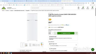 Frigo incasso Candy nuovo