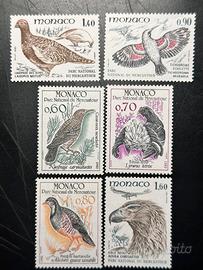 Lotto francobolli Monaco MNH 1982 uccelli