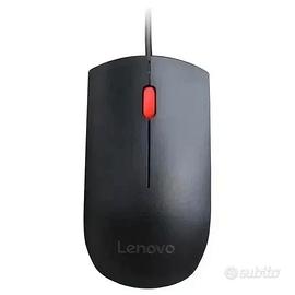 Mouse Lenovo Essential Nuovo Cablato USB Nero