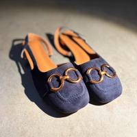 Scarpe blu finto camoscio mai usate!