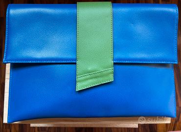Laptop Bag - Pelle Bluette, Verde (Figus Designer)