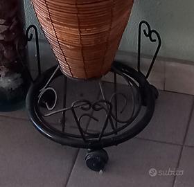 CARRELLO ROBUSTO PORTAVASI A RUOTE A 3 CUORI
