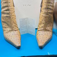 Tronchetti donna VICINI pelle “tipo struzzo” 38½