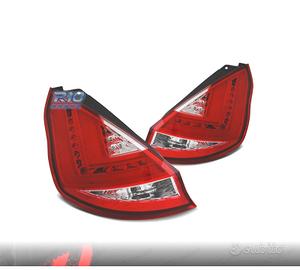 FANALI FORD FIESTA MK7 08-12 LIGHT BAR ROSSO CROMA