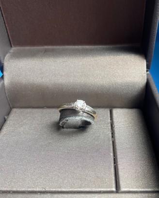 Damiani Solitario Oro Bianco Diamante 0.20 ct Cert