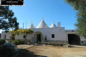 Ampio gruppo di trulli con lamia, garage
