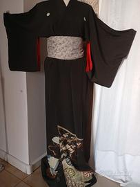kimono Tomesode giapponese antico in seta 