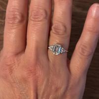 SCONTO anello oro bianco con diamante VS1 2 ct