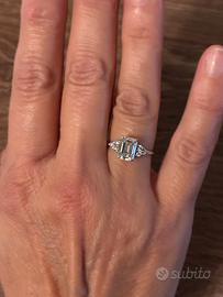 SCONTO anello oro bianco con diamante VS1 2 ct