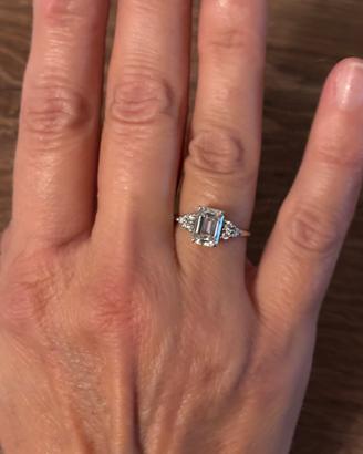 SCONTO anello oro bianco con diamante VS1 2 ct