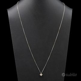 COLLANA PUNTO LUCE IN ORO  18 KT  DIAMANTE 0.40 CT