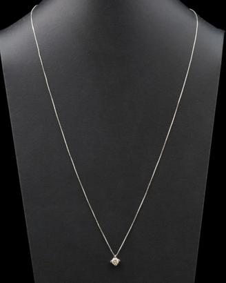 COLLANA PUNTO LUCE IN ORO  18 KT  DIAMANTE 0.40 CT