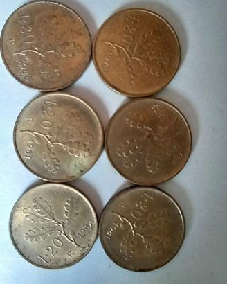 Monete 20 lire Italia