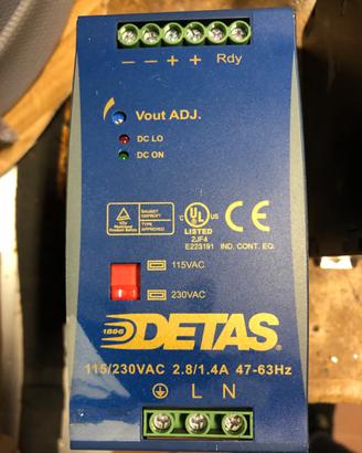 Alimentatore 24dc 5A Detas