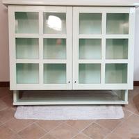 mobile pensile a vetrinetta verde chiaro