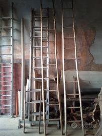 Scale in legno a pioli d' epoca , varie